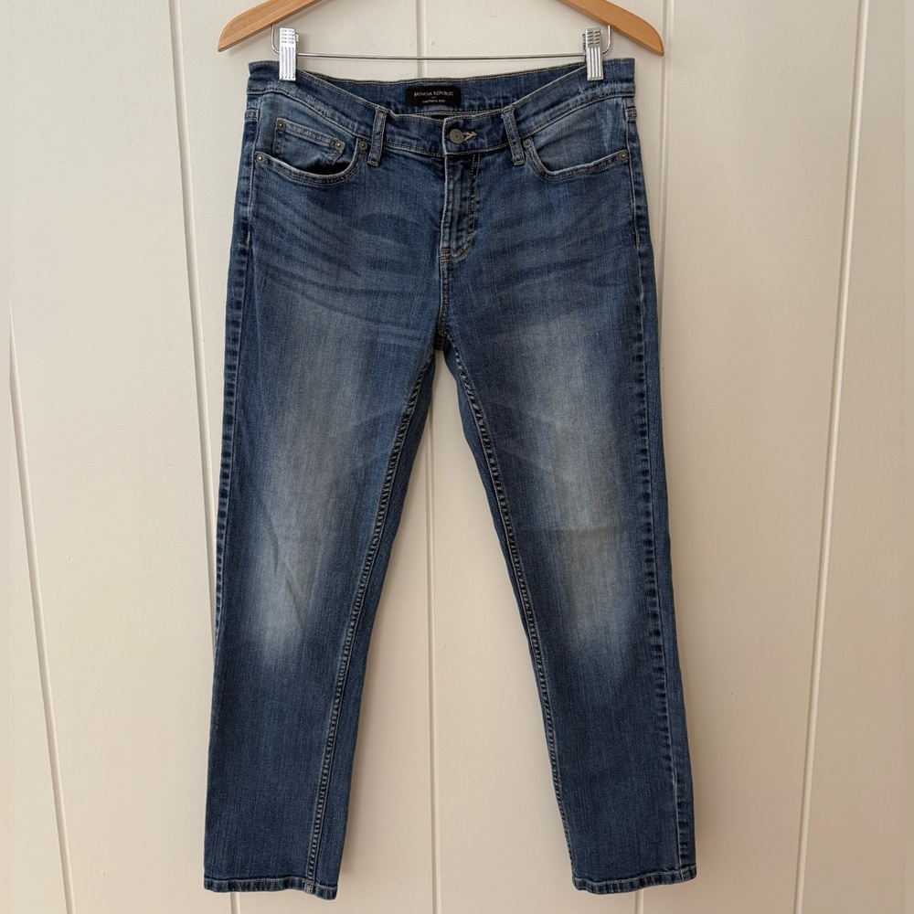 Banana Republic Girlfriend Jeans - Classic Blue Straight Leg